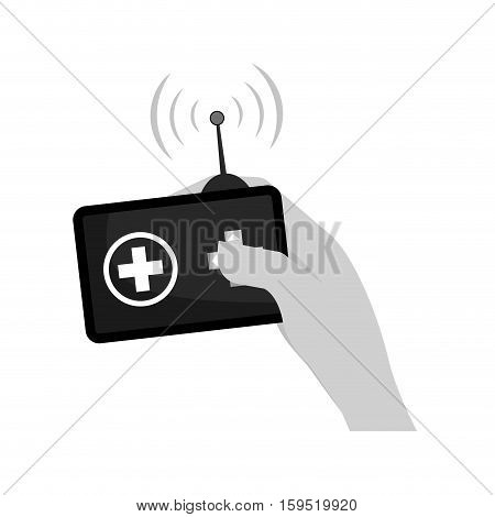 Drone robot technology icon vector illustration graphic design