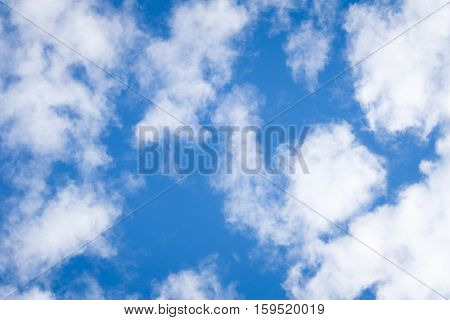 The Blue sky with white cloud background