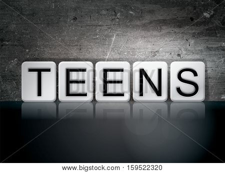 Teens Tiled Letters Concept And Theme