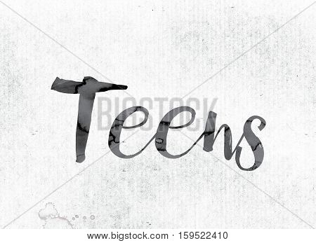 Teens Concept Painted In Ink