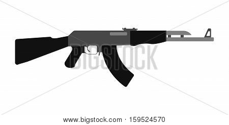 Modern Weapons Rifle. Flat Style Equipment. Isolated Weapons And Tools. Vector Illustration