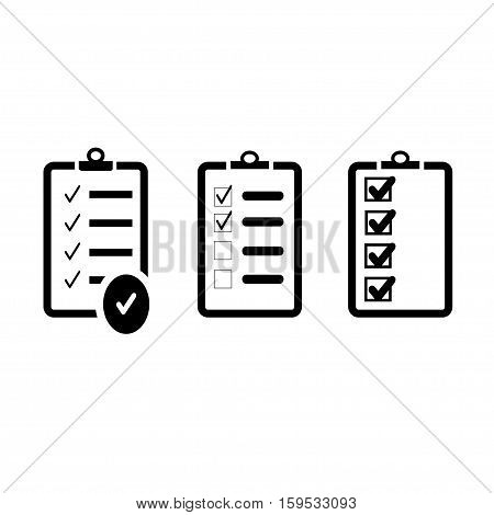 Check list vector icon symbol illustration page