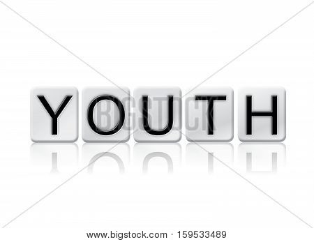 Youth Isolated Tiled Letters Concept And Theme
