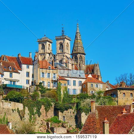 Semur-en-auxois, A Village In Burgundy, France