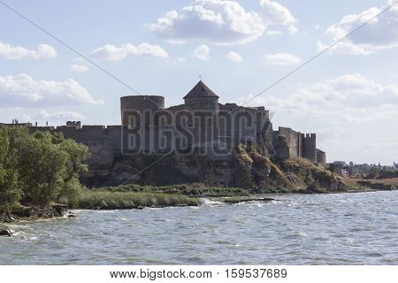 old, abandoned castle on the sea shore