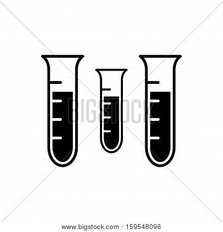 Test tube Icon. Flat illustration isolated vector sign symbol