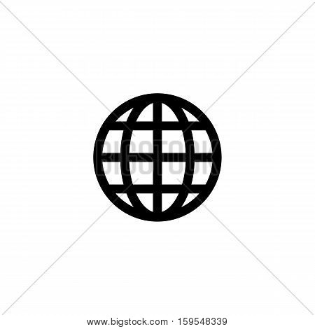 World globe Icon. Flat illustration isolated vector sign symbol