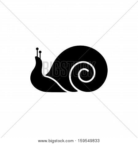 Snail Icon. Flat illustration isolated vector sign symbol
