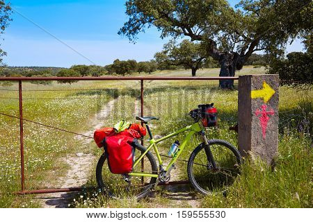 Via de la Plata way to Santiago by bike in Spain Cornalvo and Sierra Bermeja