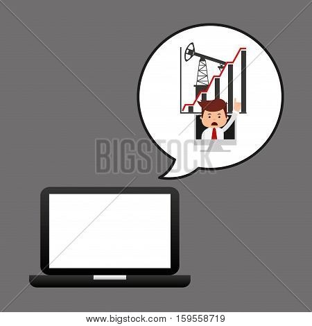businessman oil technology refinary vector illustration eps 10
