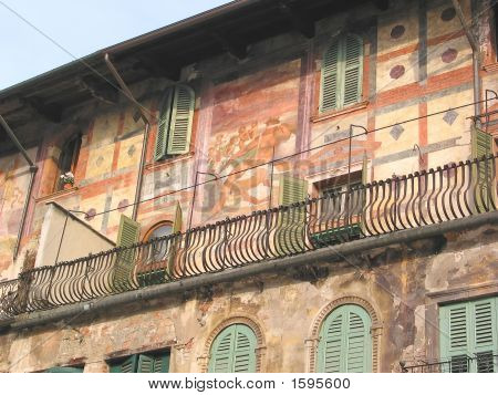 Malovaný budova na staré místo, Padova, Itálie