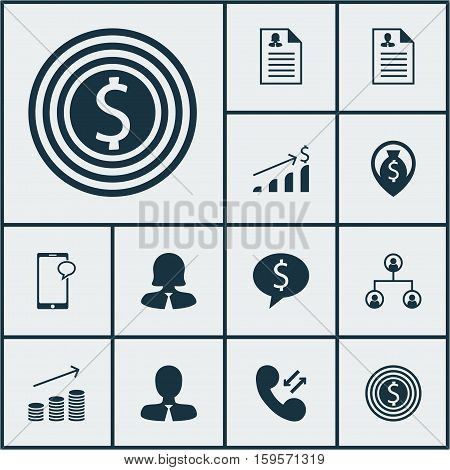 Set Of Hr Icons On Curriculum Vitae, Messaging And Business Woman Topics. Editable Vector Illustration. Includes Application, Male, Profile And More Vector Icons.