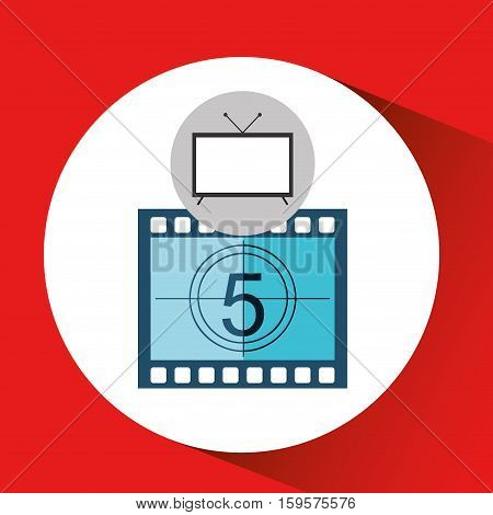 screen tv movie strip countdown film vector illustration eps 10