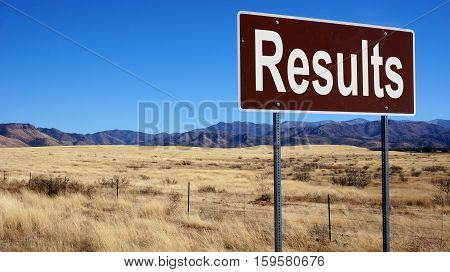 Results Brown Road Sign