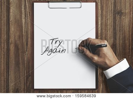 Time to Renew Try Again Restart Motivation Never Give Up Concept