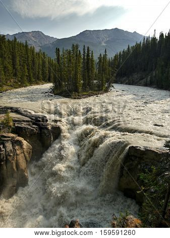 Sunwapta Falls. Jasper National Park, Canadian Rokies