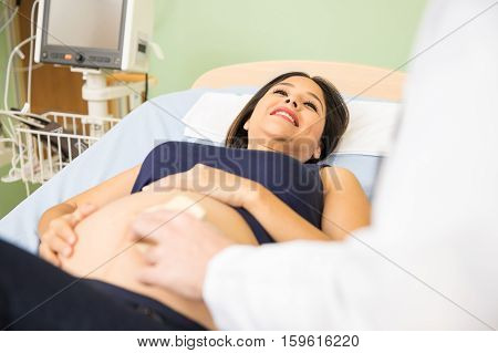 Pregnant Woman During An Ultrasound