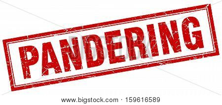 pandering. square. stamp. grunge. vintage. sign. Isolated