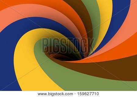 black hole multicolored background vortex 3d illustration