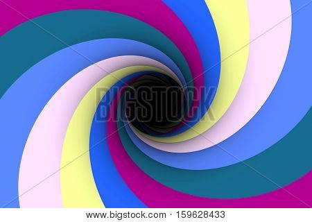 black hole multicolored background vortex 3d illustration