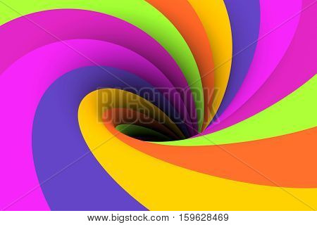 black hole multicolored background vortex 3d illustration