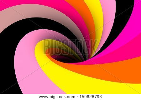 black hole multicolored background vortex 3d illustration