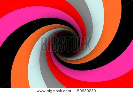 black hole multicolored background vortex 3d illustration
