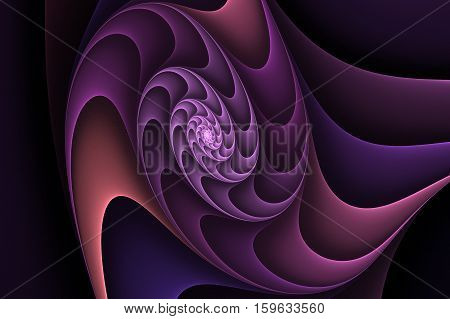 Abstract fractal illustration of a sophisticated spiral