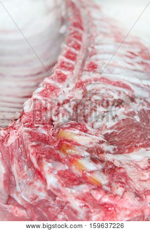 the front part of the pig carcass