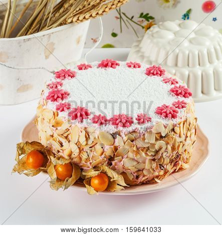 Zuger Kirschtorte is a layer cake from the city of Zug in Switzerland flavoured with cherry brandy.