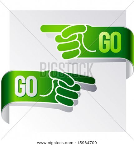 様式化されたハンド ポインター