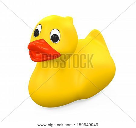 Rubber Duck isolated on white background. 3D render