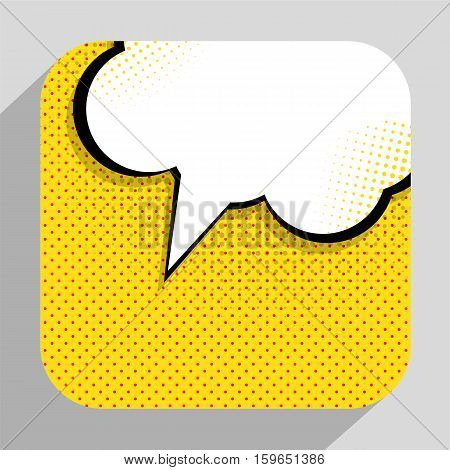 Speech Bubble Pop Art Background On Dot Background Vector Illustration EPS10