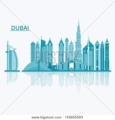 Vector illustration of Dubai city. Stock vector