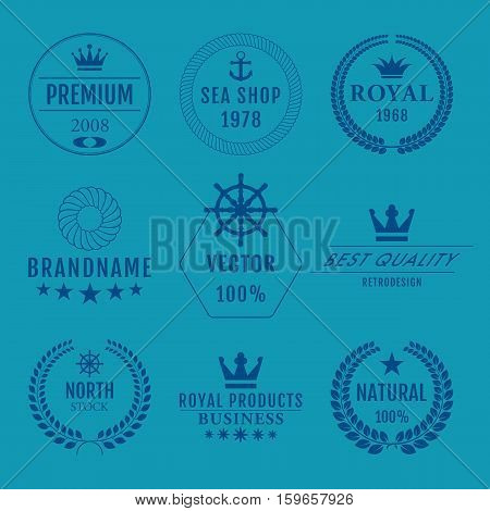 Vector illustration set of logos. Stock vector