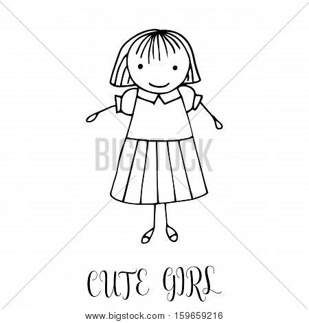 Cute Little Girl Vector Photo Free Trial Bigstock