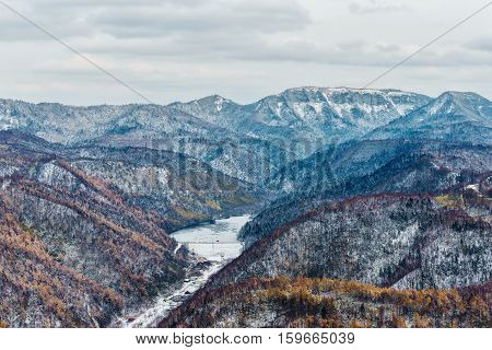 snow winter nature lake water leaf stream landscape morning