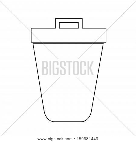 An Images Of Trash Bin Icon Illustration Design