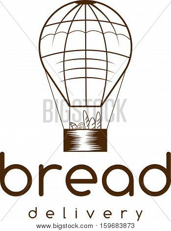 Bread Delivery Vector Concept With Air Balloon