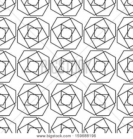 Square seamless pattern. Fashion graphic background design. Modern stylish abstract texture. Monochrome template for prints textiles wrapping wallpaper website. Vector illustration.