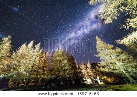 Milky way at Glentanner campsite, New Zealand