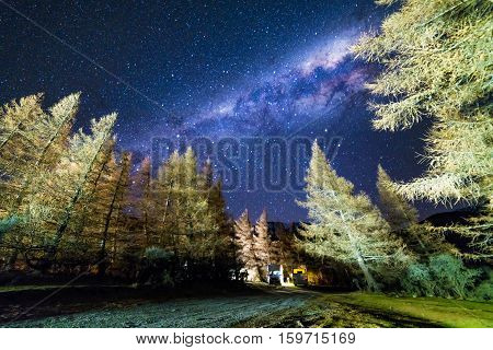 Milky way at Glentanner campsite, New Zealand