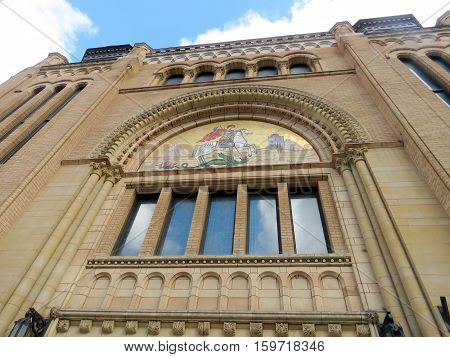 Facade of Greek Orthodox Church in Toronto Canada October 4 2016