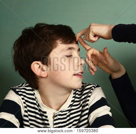 Boy Got Fillip Flick On His Forehead