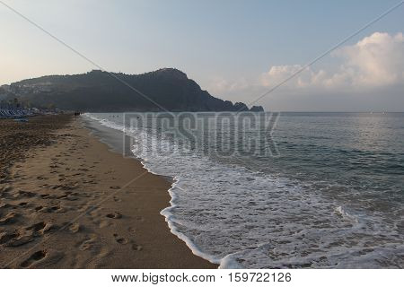 Alanya - the beach of Cleopatra / Alanya is one of most popular seaside resorts in Turkey