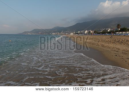 Alanya - the beach of Cleopatra / Alanya is one of most popular seaside resorts in Turkey