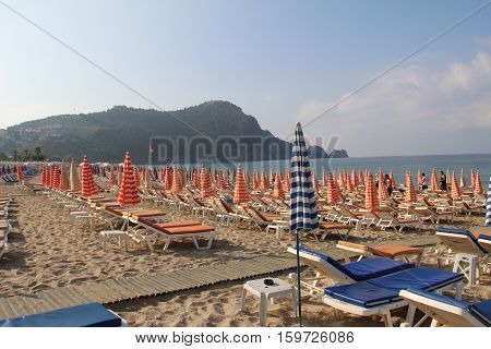 Alanya - the beach of Cleopatra / Alanya is one of most popular seaside resorts in Turkey