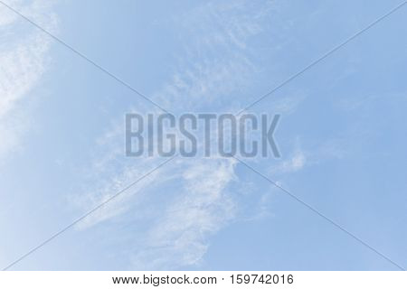 Blue sky and white clouds on a bright summer day.