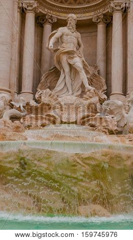 The famous Fountains of Trevi in Rome - a huge tourist attraction