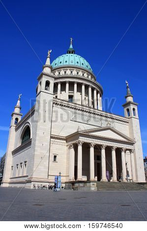 Nikolai Church in a sunny day.Potsdam Germany - 20.04.2016.